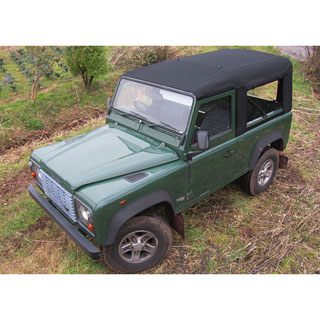 Full Soft Top With Side Window Stayfast Black For Late Header Rail Defender