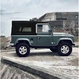 Soft Top Full With Side Windows Canvas Black For Late Defender 90