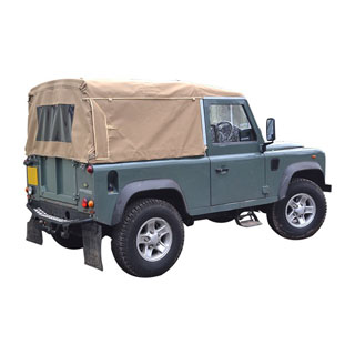 Soft Top Full No Side Windows Canvas Sand For Late Defender 90
