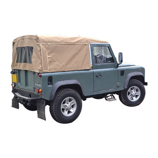 Soft Top Full No Side Windows Canvas Sand for Late Defender 90