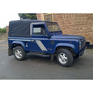 Soft Top Full No Side Windows Canvas Black For Late Defender 90