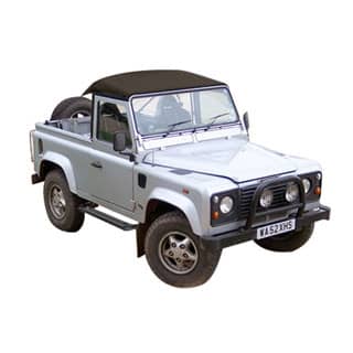 Bikini Soft Top Canvas Black For Early Defender