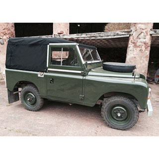 Soft Top Full No Side Windows Canvas Black For 88 Series