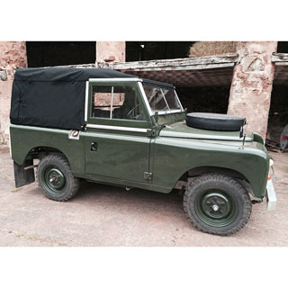 Soft Top Full No Side Windows Canvas Black for 88 Series