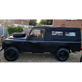 Soft Top Full With Side Windows Canvas Black for 109 Series