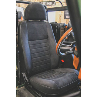 Front Puma Seat Assembly With Adjustable Frame, Left Hand - Black Span Mondus