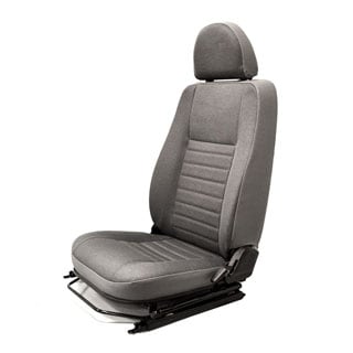 FRONT PUMA SEAT ASSEMBLY WITH ADJUSTABLE FRAME, LEFT HAND - TWILL VINYL