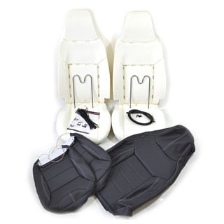 Two Seat Defender-To-Puma Style Upgrade Kit -Black Leather/White Stitch