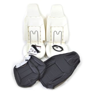 Two Seat Defender-To-Puma Style Upgrade Kit -Black Vinyl White Stitching