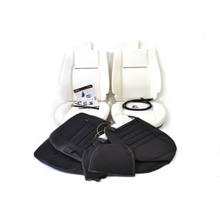 Two Front Seat Retrim Kit Black Span Mondus For Defender