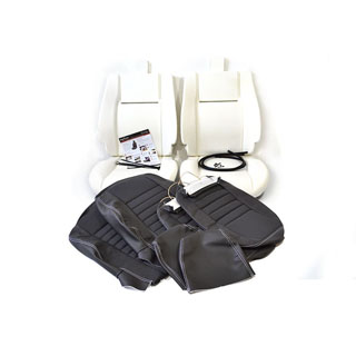 Two Front Seat Retrim Kit Xs Black Rack For Defender