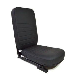 Front Center Seat - No Headrest -  Black Leather