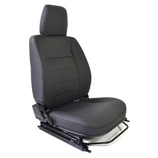 Classic Defender Heated Front Seats - Black Leather