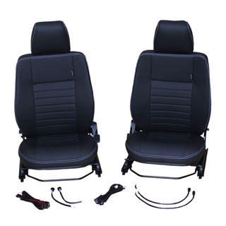 Classic Defender Heated Front Seats - Xs Black Rack