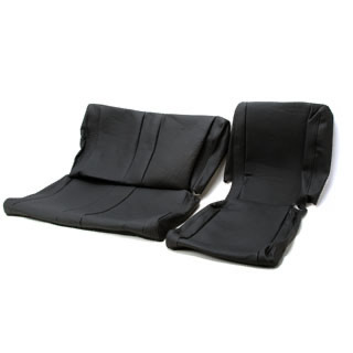 60/40 Split Bench Full Kit Black Leather For Defender