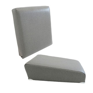 Seat Back and Bottom Front Center Series Elephant Hide Grey