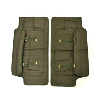 CANVAS FRONT DOOR PANELS (PAIR) FOR SERIES, DEFENDER - GREEN