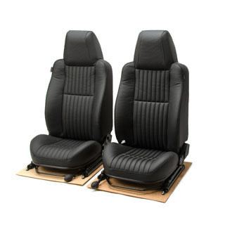 Urban Front Seat Pair With Heat Classic Fluted Black Leather For Defender