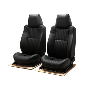 Urban Front Seat Pair With Heat Classic Fluted Black Vinyl For Defender