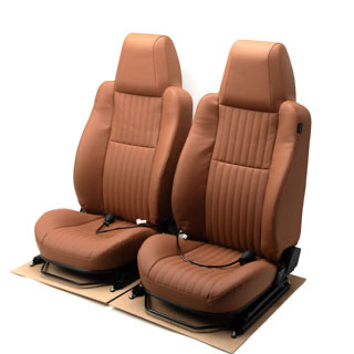 Urban Front Seat Pair With Heat Classic Fluted Oxford Tan Vinyl For Defender