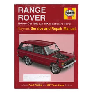 Haynes Manual Pre-'92 Range Rover Classic