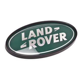 BADGE "LAND ROVER" SILVER & GREEN