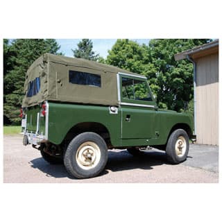 CANVAS TOP FULL LENGTH SERIES 88 - WITH SIDE WINDOWS - GREEN 