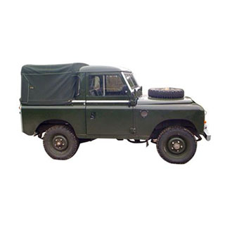 Soft Top 3/4 Cab Fit No Side Windows Canvas Green for 88 Series