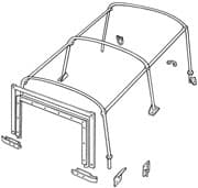 Hoop Set 3/4 Cab Fit Galvanized For Defender 110 109 Series Pick Up
