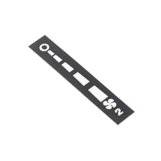 Heater Fan Control Label