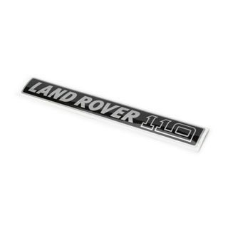 Decal - "Land Rover 110" Front Silver Black