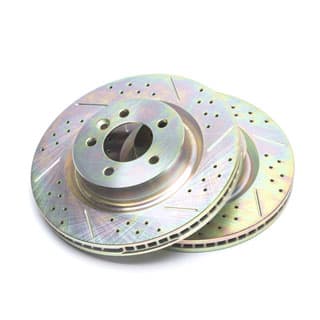 FRONT BRAKE DISC SET SLOTTED AND DRILLED Range Rover Sport L320, LR3