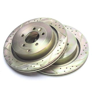 Rear Brake Disc Set Slotted and Drilled Range Rover Sport L320, LR3, LR4