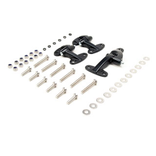 Black Alloy Rear Door Hinge Kit Series & Defender