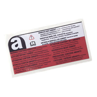 Label Asbestos Warning