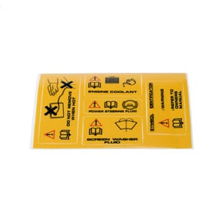 Warning Labels Set Of 5 Defender & DI