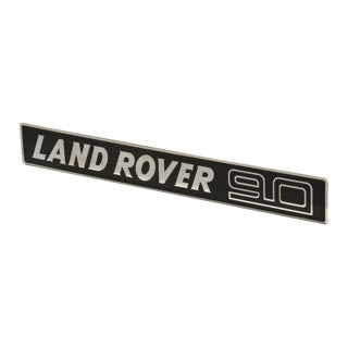 Decal "Land Rover 90" Silver/Black Front