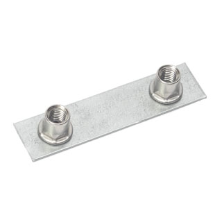 NUT PLATE TIRE &amp; TAILGATE BRACKET STAINLESS