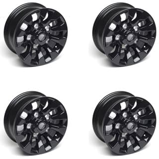 Set Of 4 Black  Sawtooth 16 X 7" Alloy Wheels