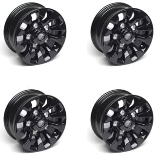 Set Of 4 Black  Saw Cut 16 X 7" Alloy Wheels