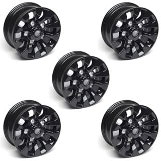 Set Of 5 Black  Sawtooth 16 X 7" Alloy Wheels