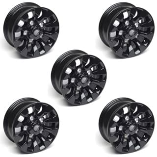 Set Of 5 Black  Saw Cut 16 X 7" Alloy Wheels