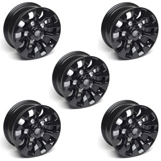 Set Of 5 Black  Saw Cut 16 X 7" Alloy Wheels