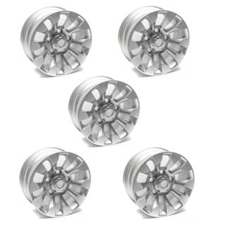 Saw Cut Silver Alloy Wheel 18" X 8"  Set Of 5