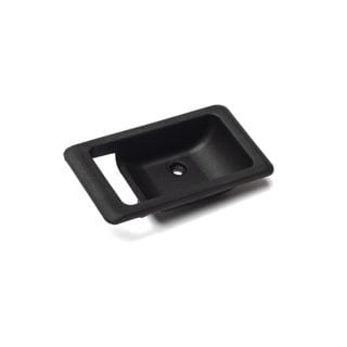 ESCUTCHEON LH INTERIOR DOOR LATCH BLACK RANGE ROVER CLASSIC & DEFENDER