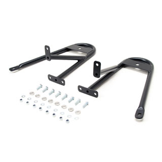 Raised Seat Belt Bracket Set Black Defender