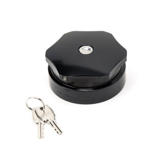 Fuel Cap Locking Billet Aluminum By Optimill -Black