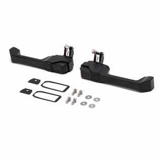DOOR HANDLE KIT - MIDDLE ROW - PAIR - BLACK ALUMINUM - DEFENDER 110 &amp; 130