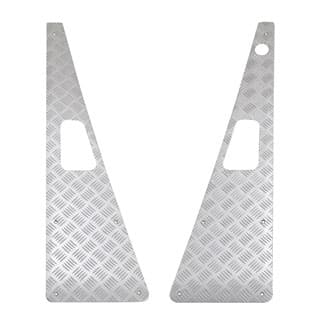 Wing Top Protector Set With LH Aerial in Anodized Silver for Defender