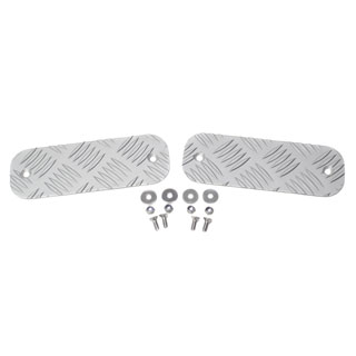Chequer Plate Set Front Bumper Top Series and Defender -Satin Silver